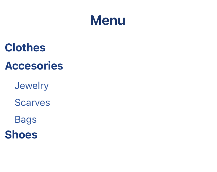 Accordion sections expanding and collapsing inside a menu using React Native Reanimated