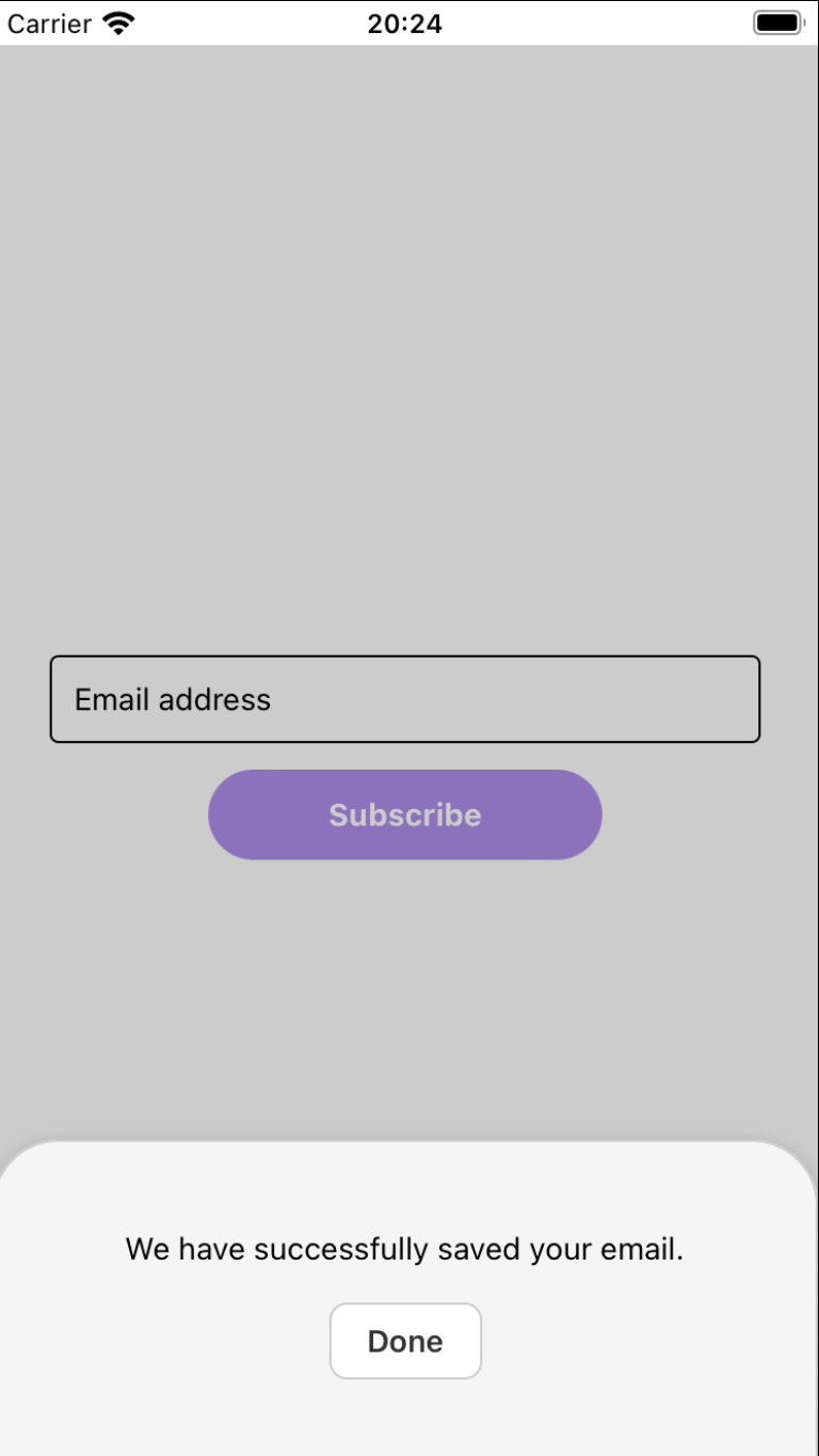 Bottom sheet displayed on screen sliding up and down using React Native Reanimated