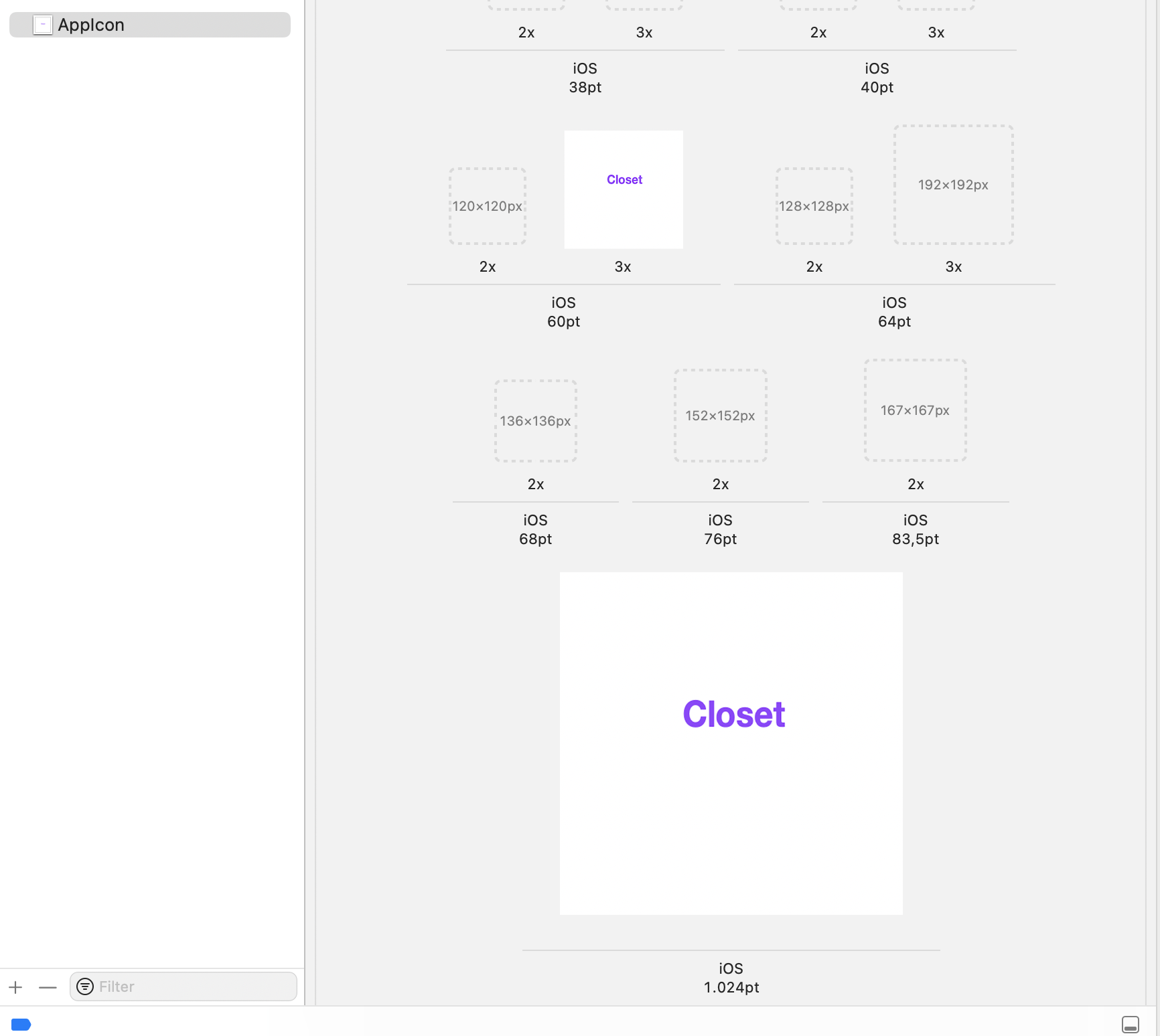 React Native App icon upload