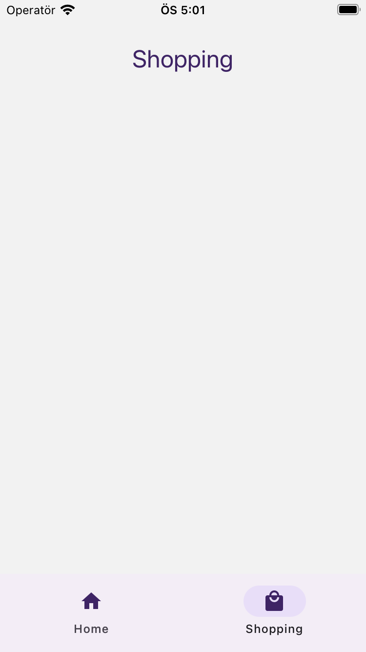 View of the Shopping Page