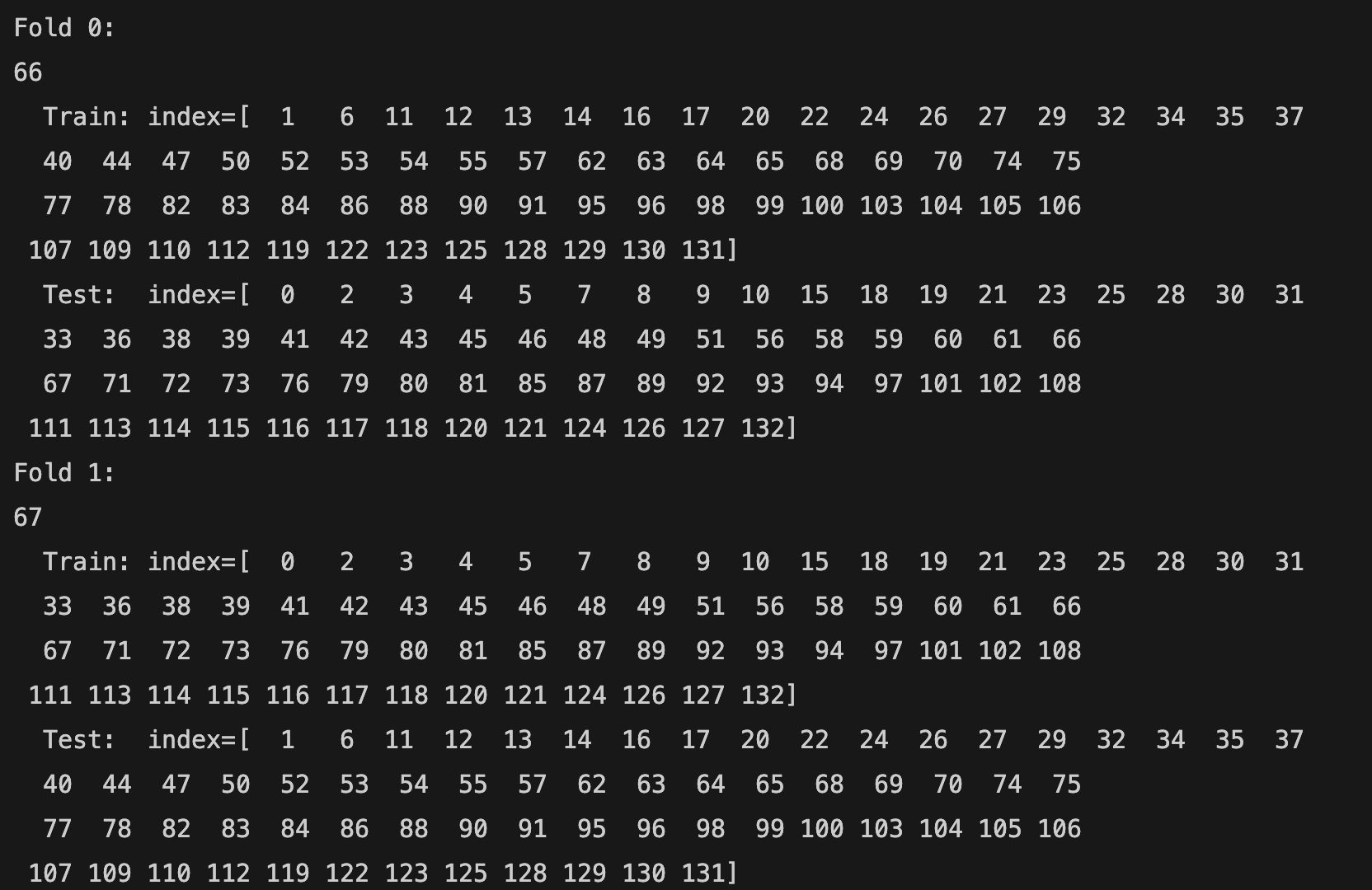 StratifiedKFold cross-validation